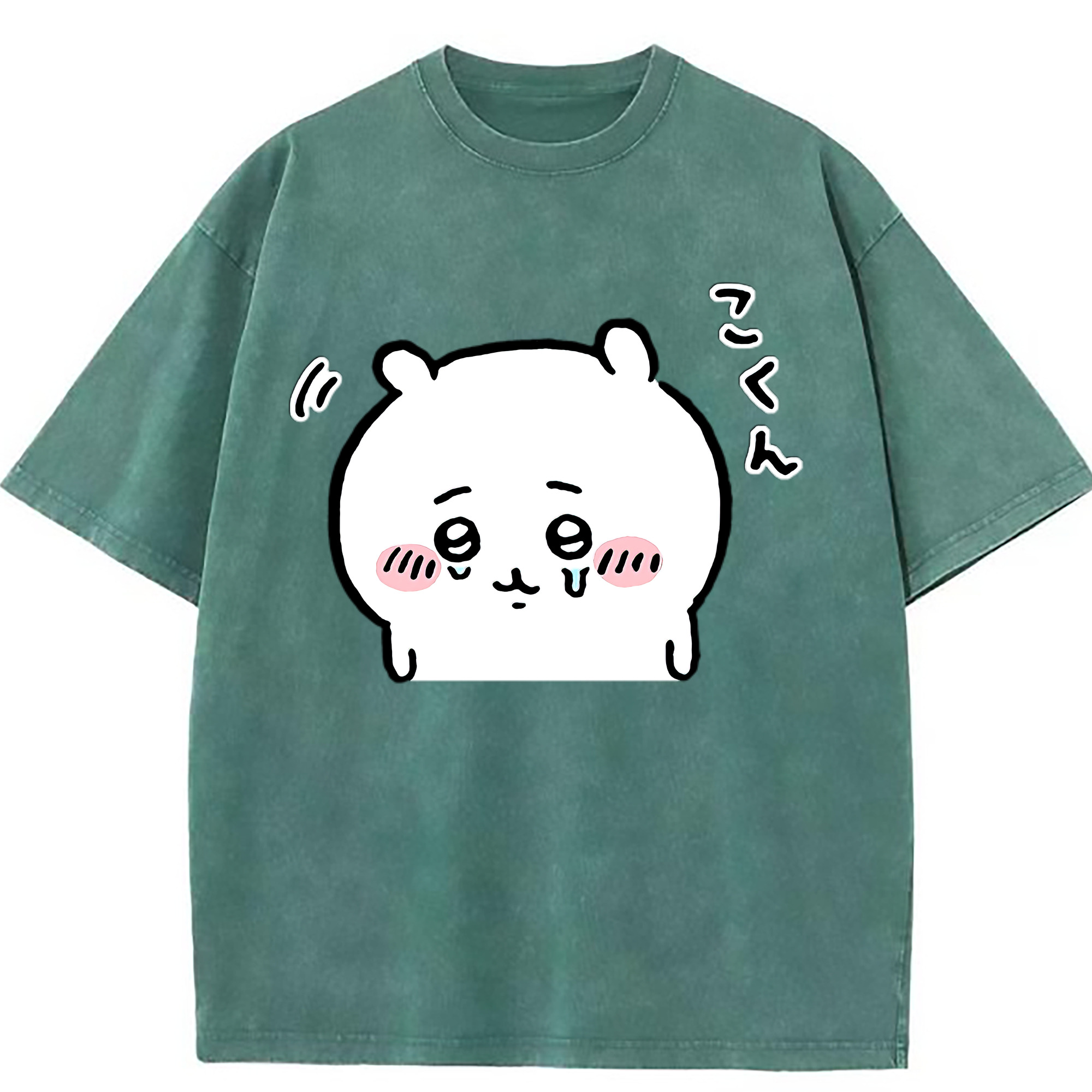 （画像用） ちいかわ ちいかわ Chii-kawa chiikawa 綿100% ヴィンテージ風 半袖Tシャツ（フロントプリント）